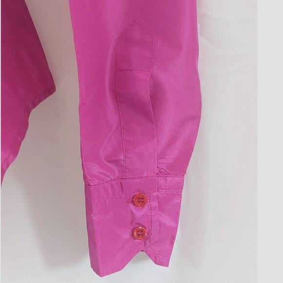 ETRO Pink Fuchsia Silk Button Women's Toop sz 40 Milano - Picture 5 of 9